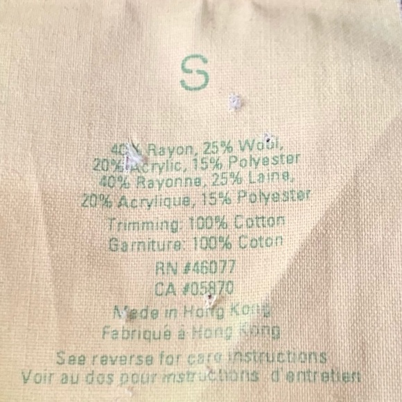 𝅺VINTAGE Esprit Burgundy Tweed Zip Front Utility Jacket Size Medium - Picture 10 of 10